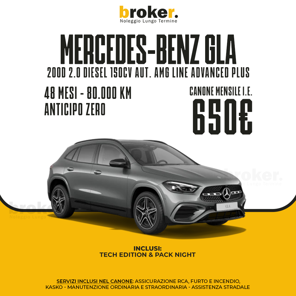 29.Mercedes GLA Advanced Plus - Broker Noleggio Lungo Termine