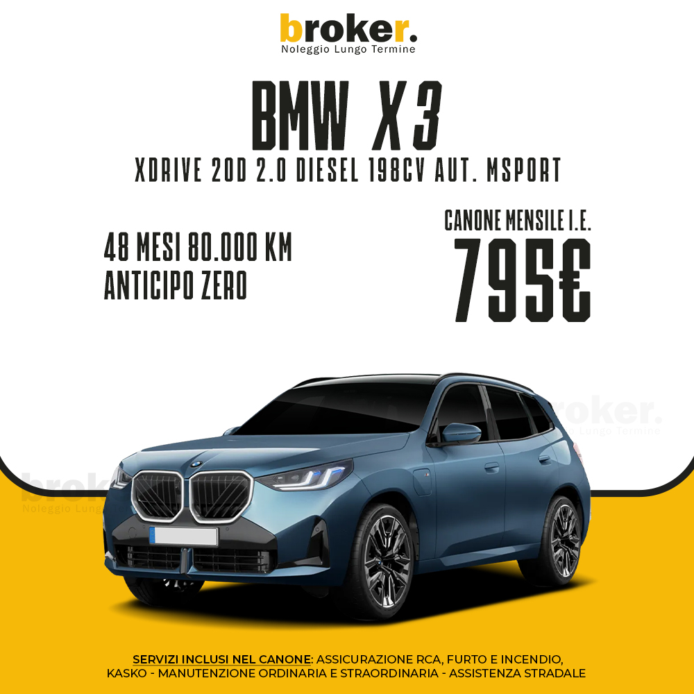 32.BMW X3 Broker Noleggio Lungo Termine
