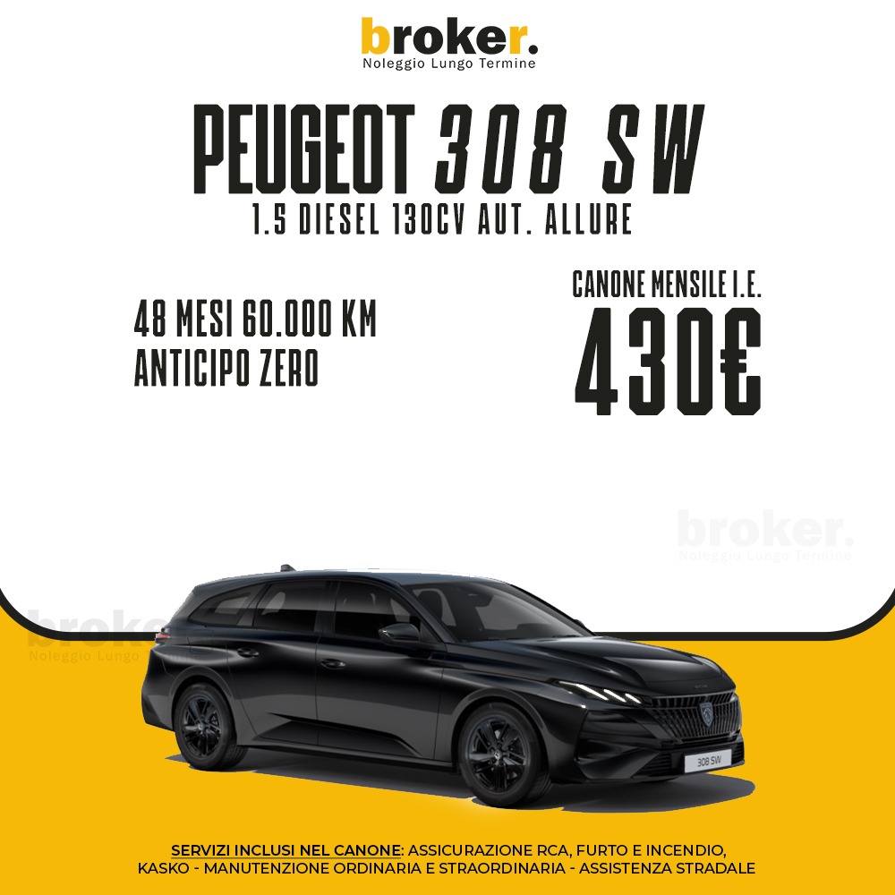 Peugeot 308 SW - Broker Noleggio - Noleggio a lungo termine