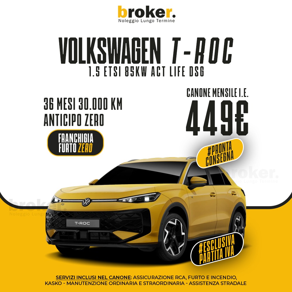 Volkswagen T-Roc - Broker noleggio